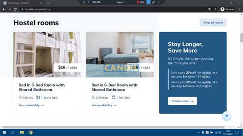 hostel booking.